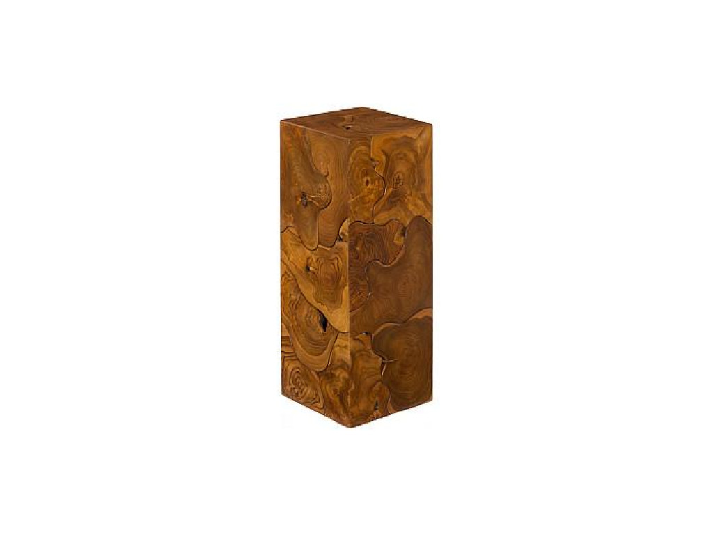Teak Slice Pedestal, Square, MD