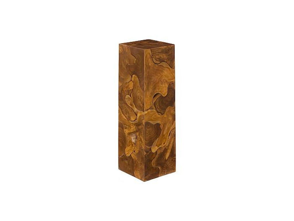 Teak Slice Pedestal, Square, LG