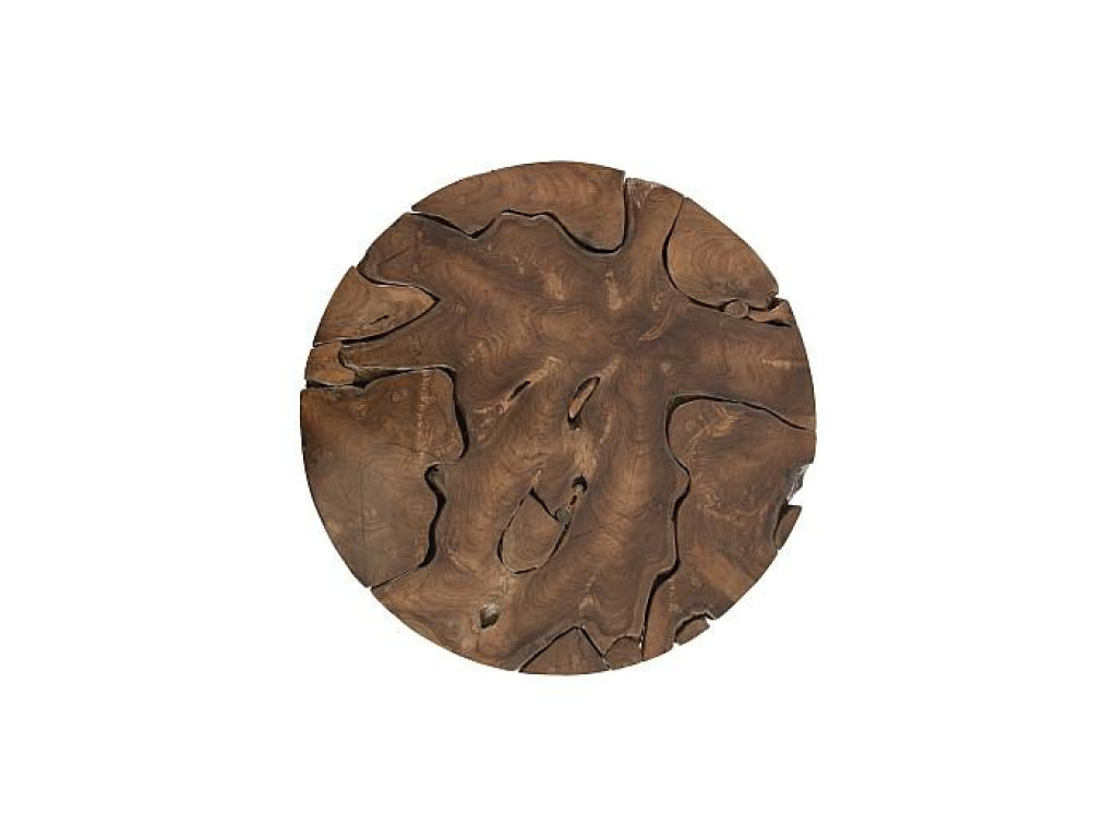 Teak Chunk Coffee Table, Round