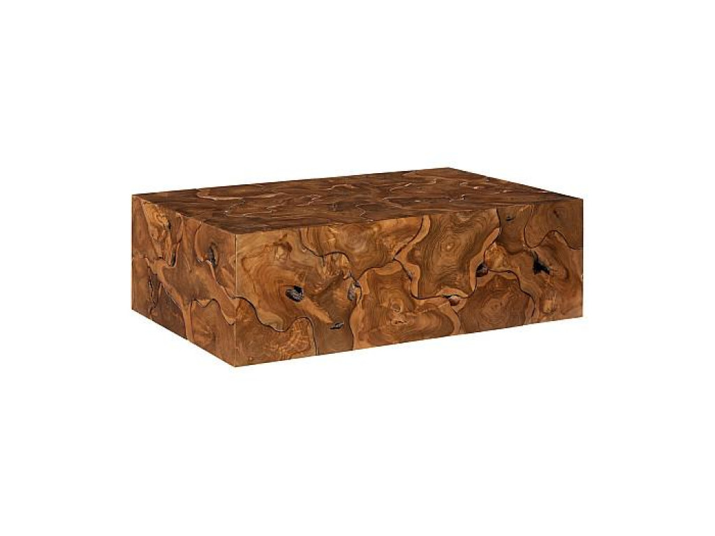 Teak Slice Coffee Table, Rectangle