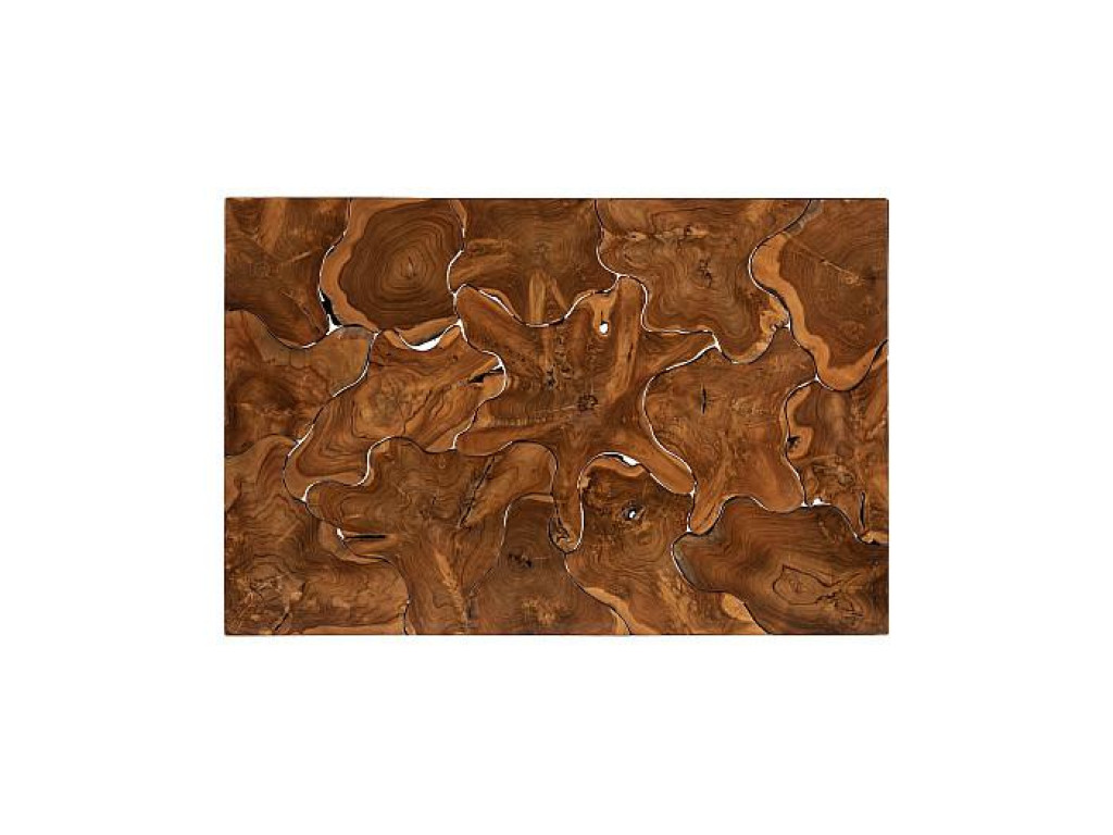 Teak Slice Coffee Table, Rectangle