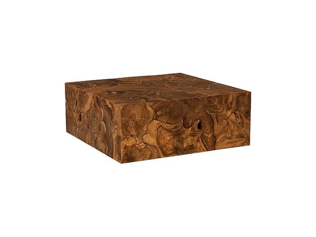 Teak Slice Coffee Table, Square