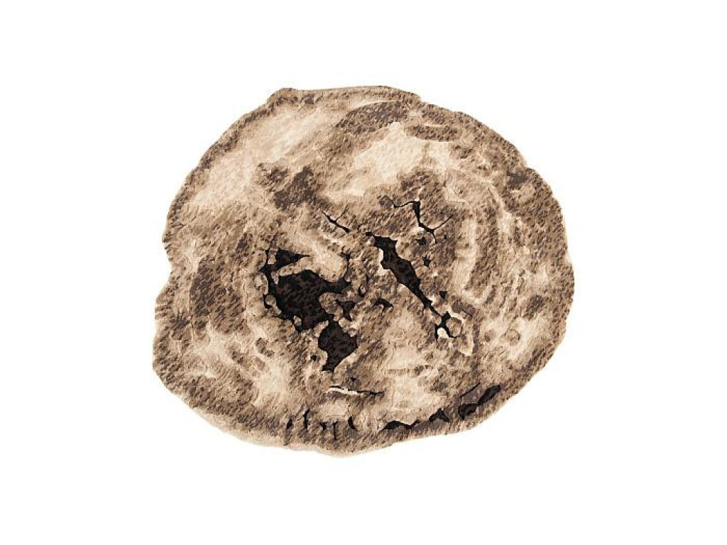 Slice Area Rug, Brown, 6x6