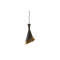 Ruffle Pendant Lamp, Black/Brass thumbnail 1