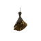 Ruffle Pendant Lamp, Black/Brass thumbnail 2
