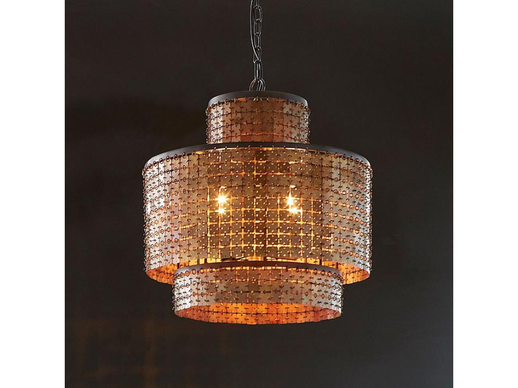 Armor Chandelier, Brass