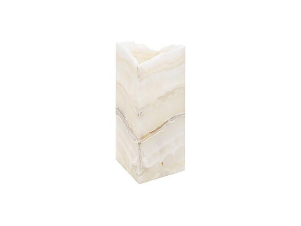 Onyx Lamp, White, Rustic Edge