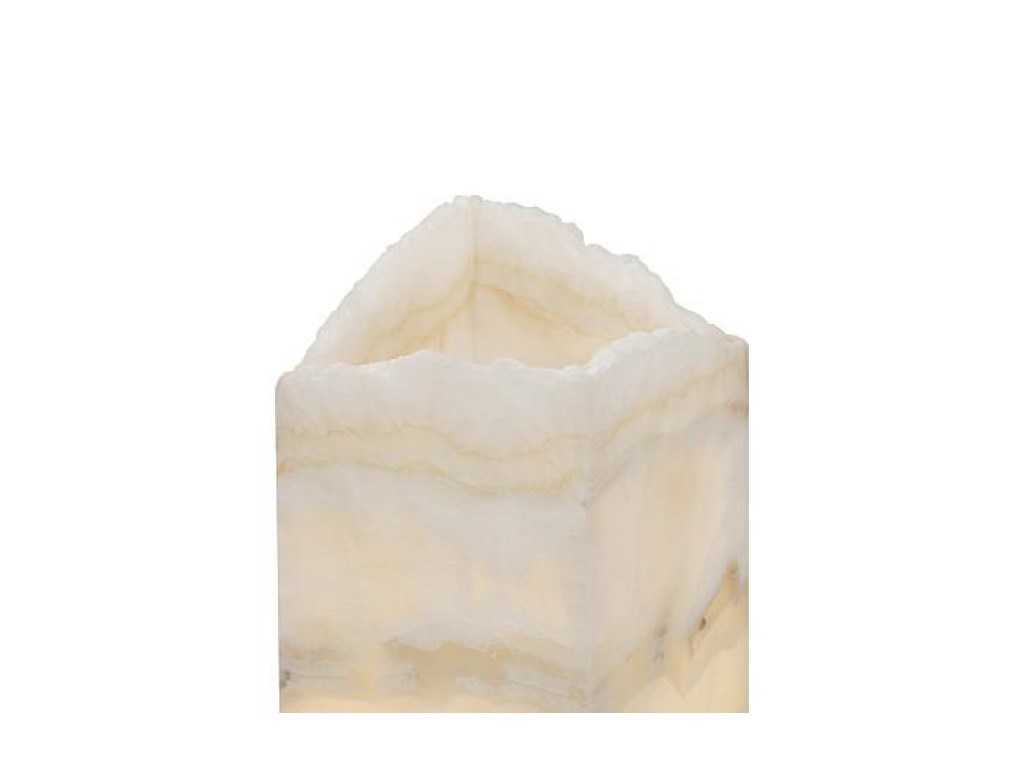 Onyx Lamp, White, Rustic Edge