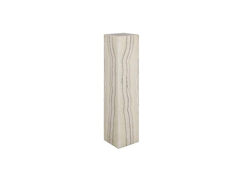 Onyx Lamp Pedestal, Square, Zebra White