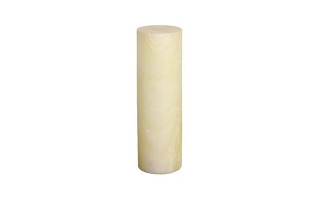 Onyx Lamp Pedestal, Cylindrical, White