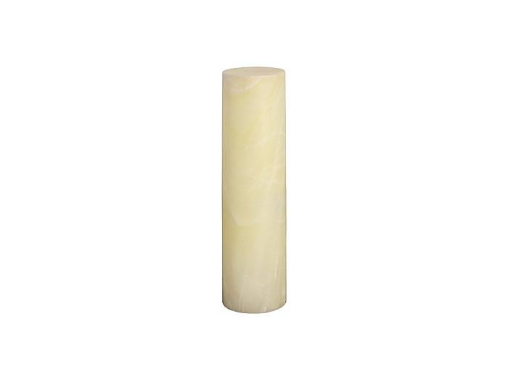 Onyx Lamp Pedestal, Cylindrical, White