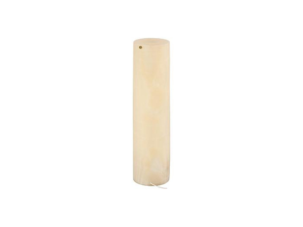 Onyx Lamp Pedestal, Cylindrical, White