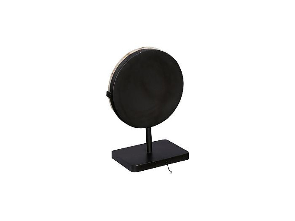 Onyx Lamp, Round Black Base