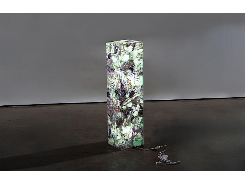 Onyx Lamp Pedestal, Square, Fluorite