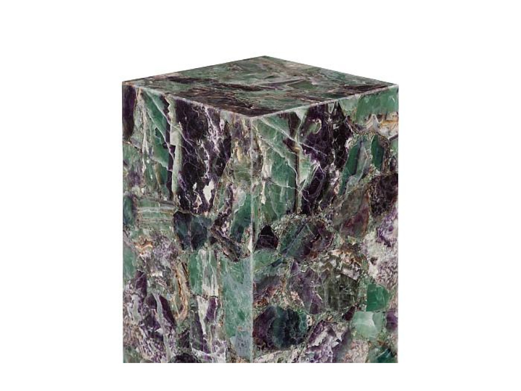 Onyx Lamp Pedestal, Square, Fluorite
