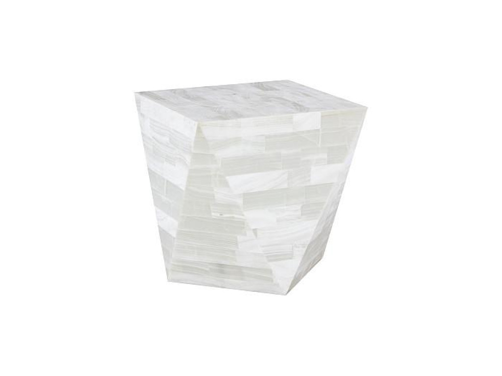 Onyx Conical Side Table, Square, White