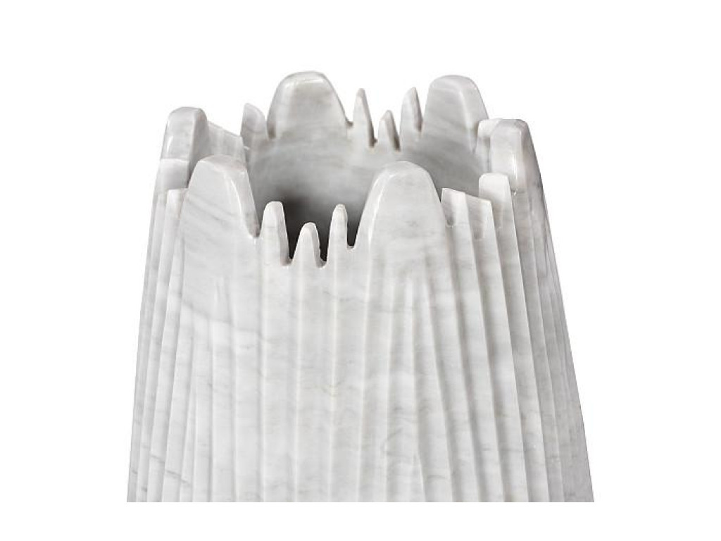 Marble Cocoon Vase, White, Large