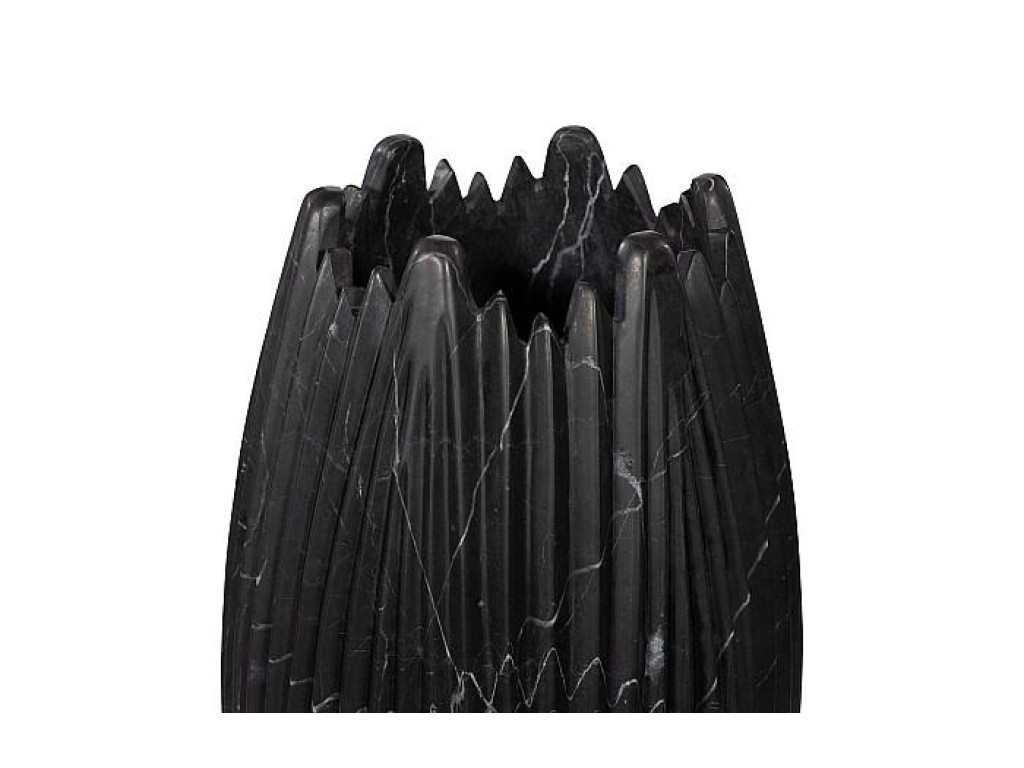 Marble Cocoon Vase, Black, Large