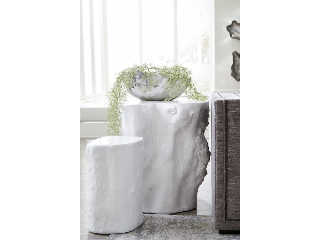 Log Stool, Gel Coat White, SM