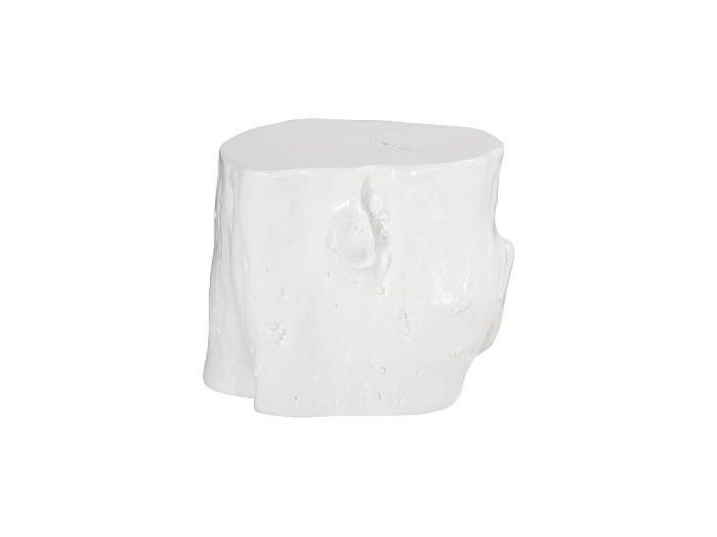 Log Stool, Gel Coat White, LG