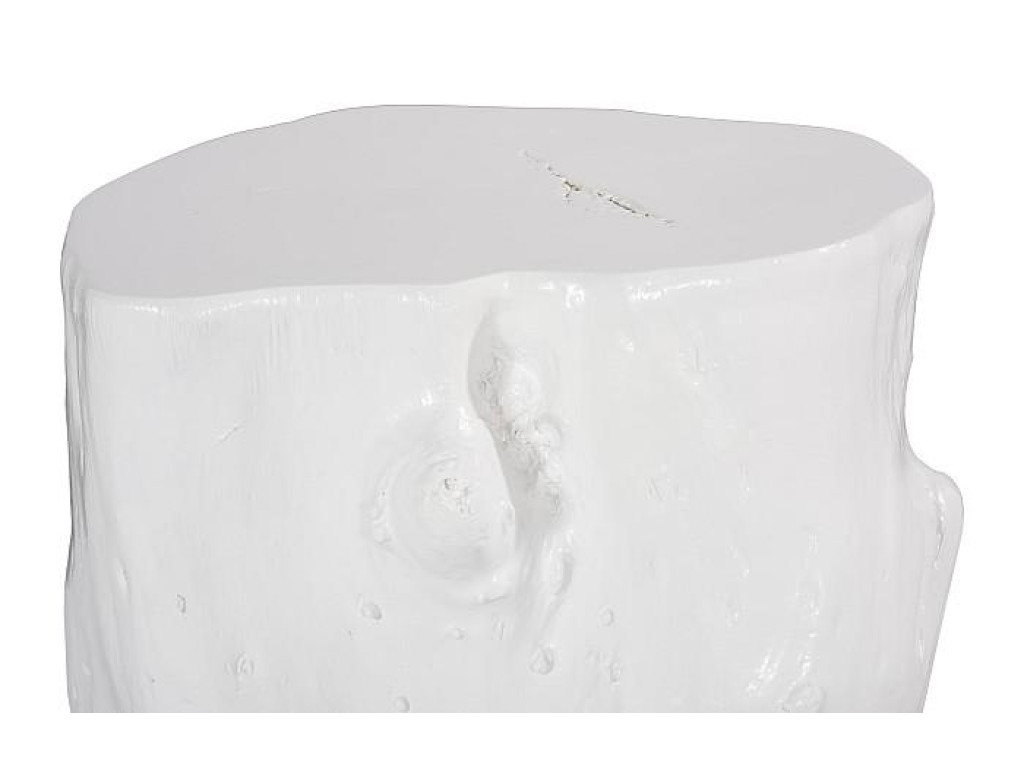 Log Stool, Gel Coat White, LG