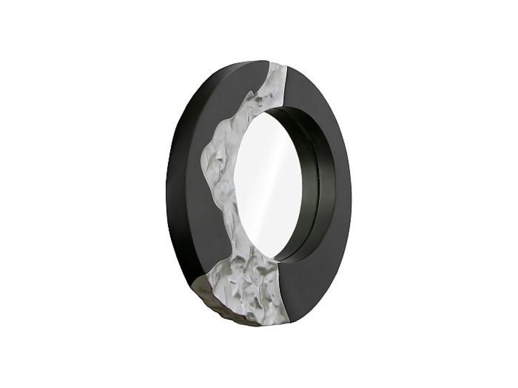 Mercury Mirror, Black, Silver Leaf
