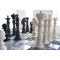 Queen Chess Sculpture, Cast Stone Black thumbnail 1