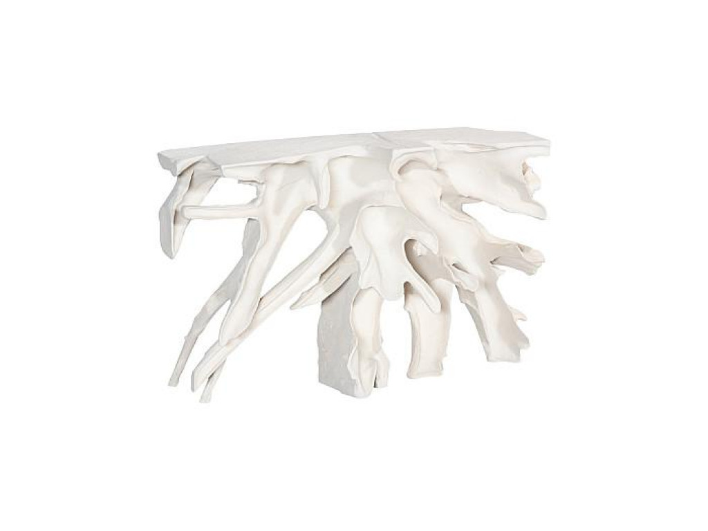 Contour Cast Root Console, White Stone
