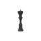 King Chess Sculpture, Cast Stone Black, Small thumbnail 1