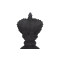 King Chess Sculpture, Cast Stone Black, Small thumbnail 2
