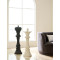 King Chess Sculpture, Cast Stone Black, Small thumbnail 2
