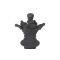 Queen Chess Sculpture, Cast Stone Black, Small thumbnail 2