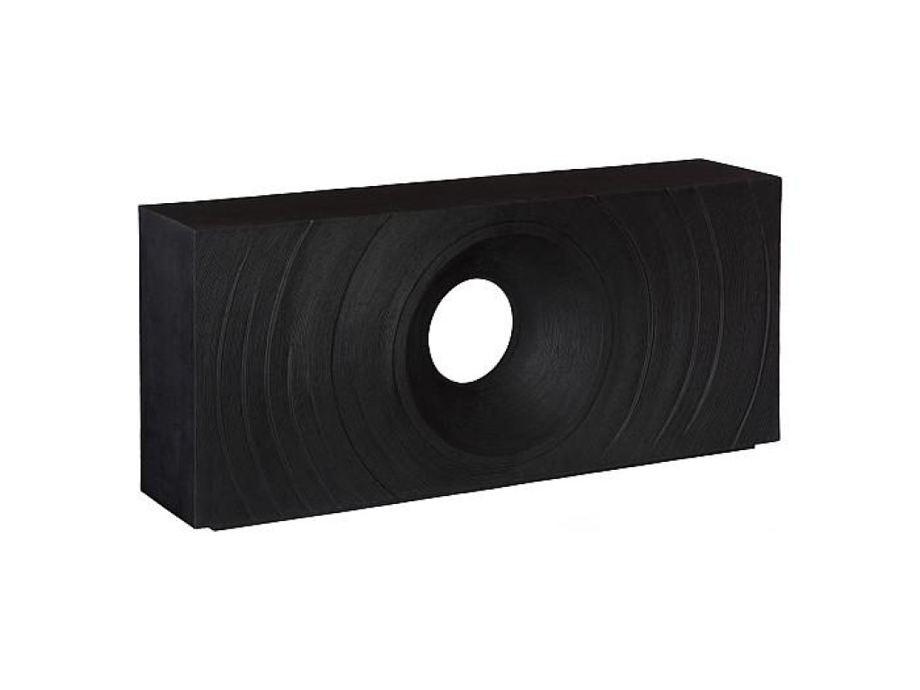 Void Console Table, Black Stone