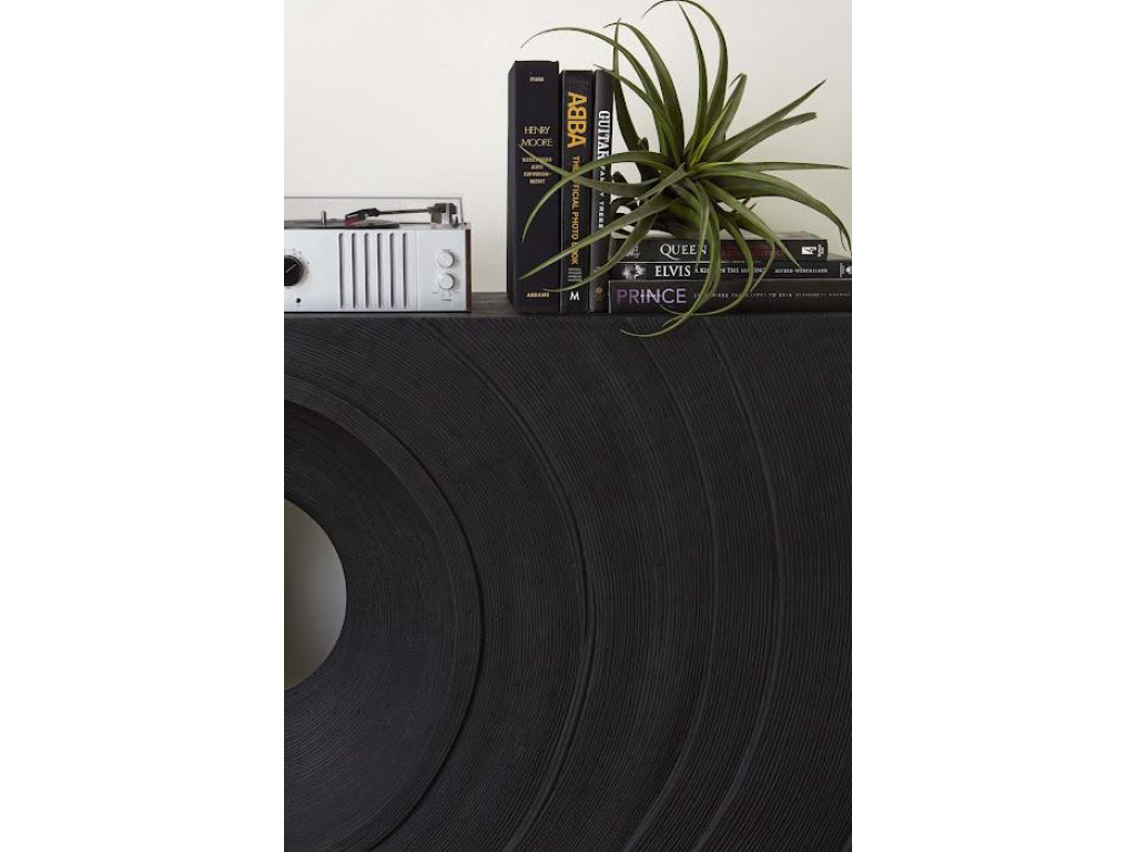 Void Console Table, Black Stone