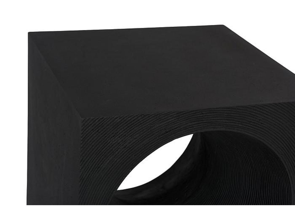 Void Side Table, Black Stone