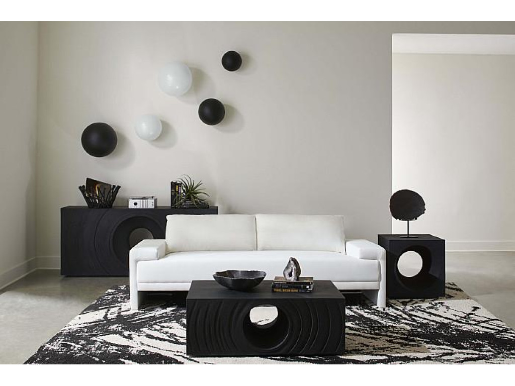 Void Side Table, Black Stone