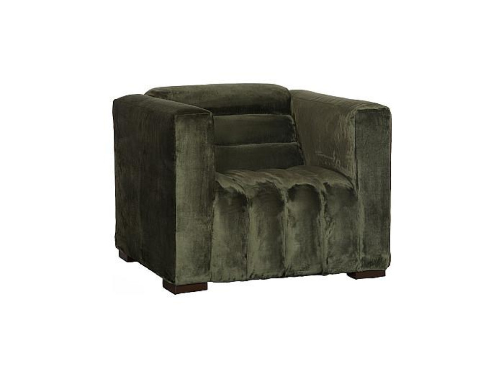 Imperial Lounge Chair, Lush Green Quilting, Dark Brown Metal Frame