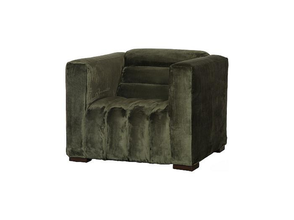 Imperial Lounge Chair, Lush Green Quilting, Dark Brown Metal Frame