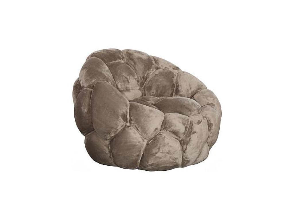 Conrad Lounge Chair, Lush Beige, Matte Black Metal Swivel Base