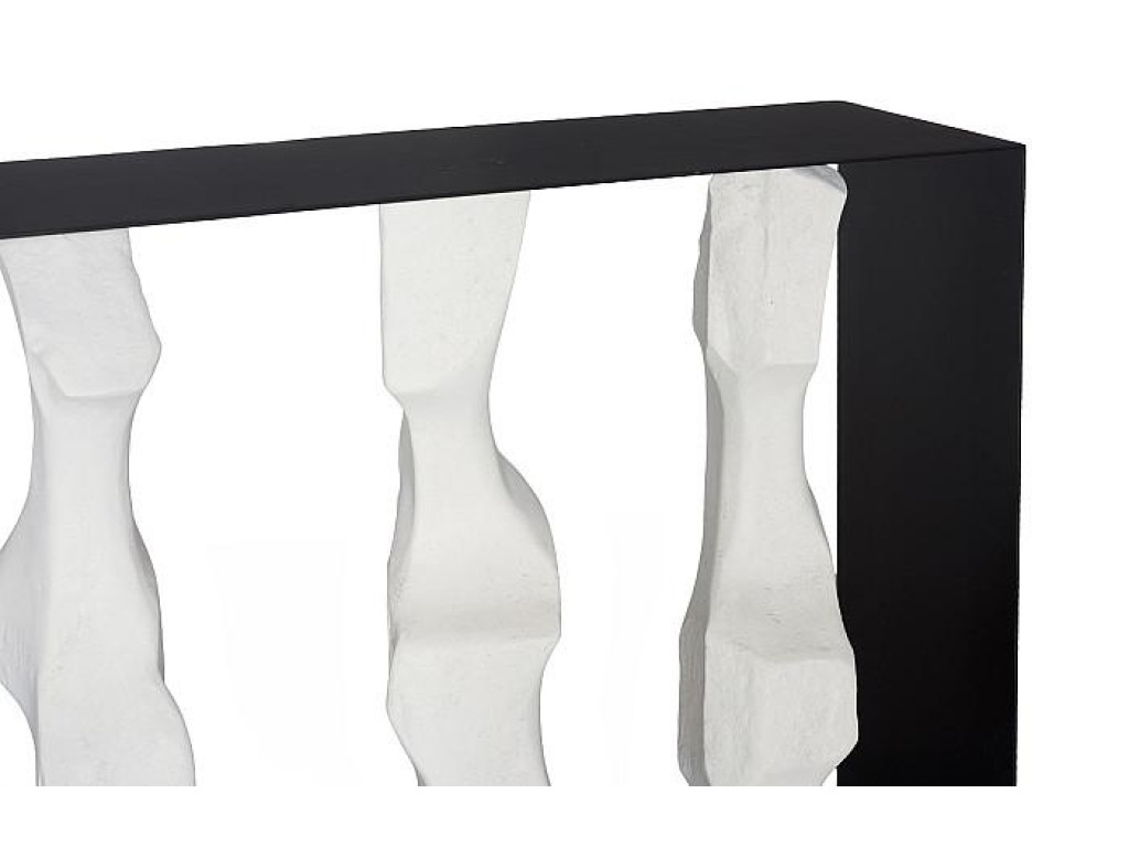 Cast Women Metal Framed Console, Roman Stone