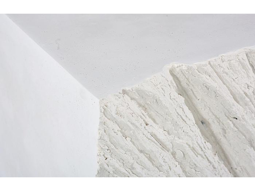 Shear Side Table, Square, White Stone