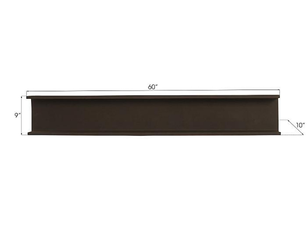 I-Beam Wall Shelf, Rust
