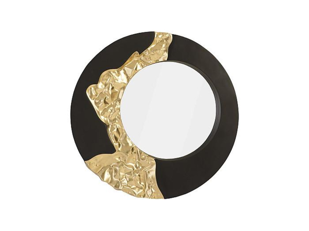 Mercury Mirror, Black, Gold Leaf