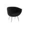 Nouveau Club Chair, Black, Stainless Steel Legs thumbnail 1