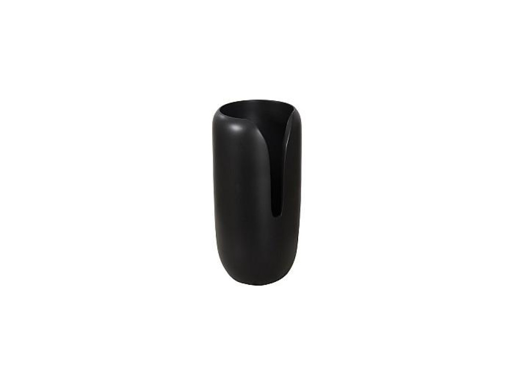 Interval Wood Vase, Black, Small
