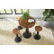 Chuleta Bar Table, Iron Base, Natural thumbnail 1
