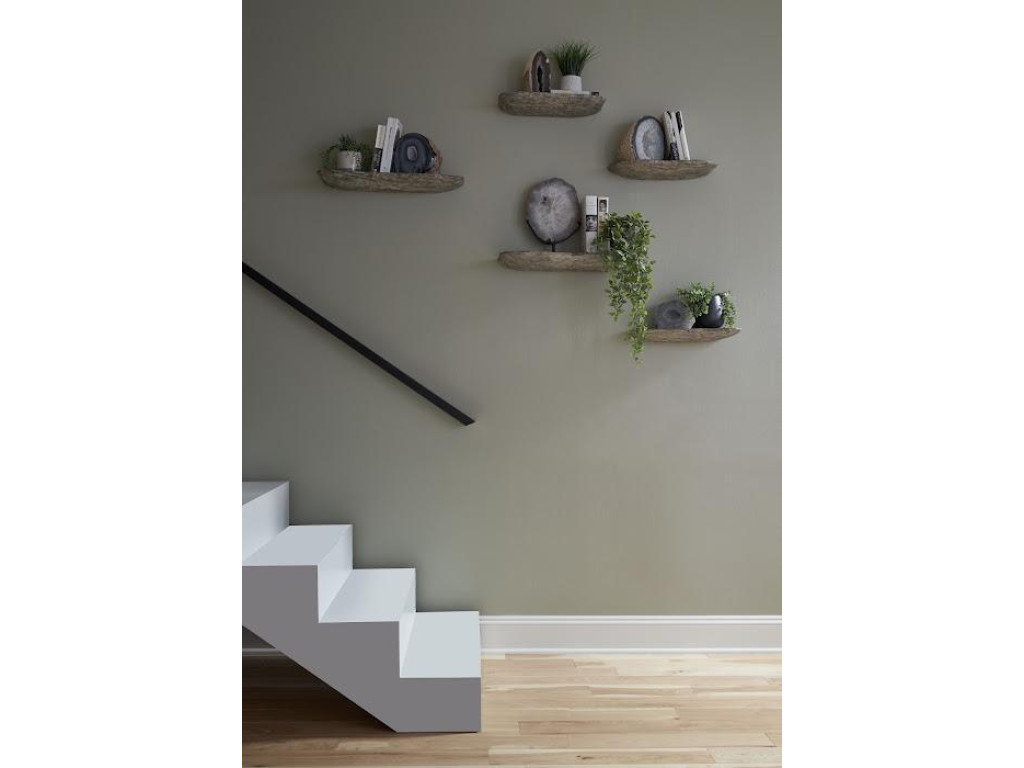 Floating Wall Shelf, Gray Stone, Small