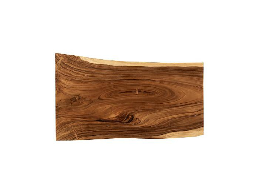 Waterfall Desk, Natural, Satin Black Overlap Leg