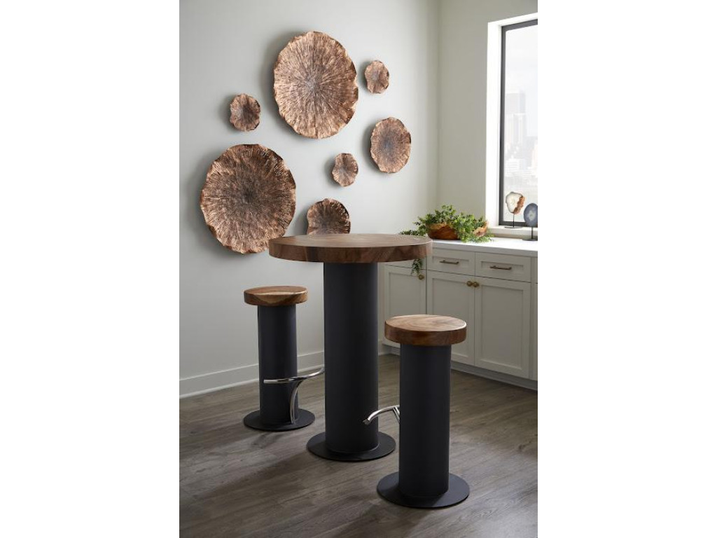 Concrete Bar Table, Chamcha Wood Top