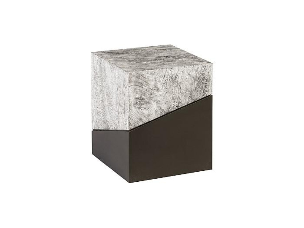 Geometry Stool, Gray Stone